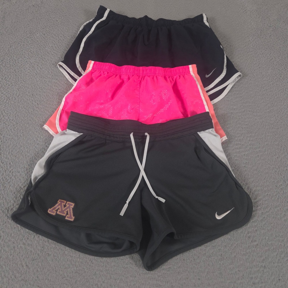 LOT OF 3 Nike Shorts Womens Large Multi Tempo Brief-Lined Running Mesh Athletic
